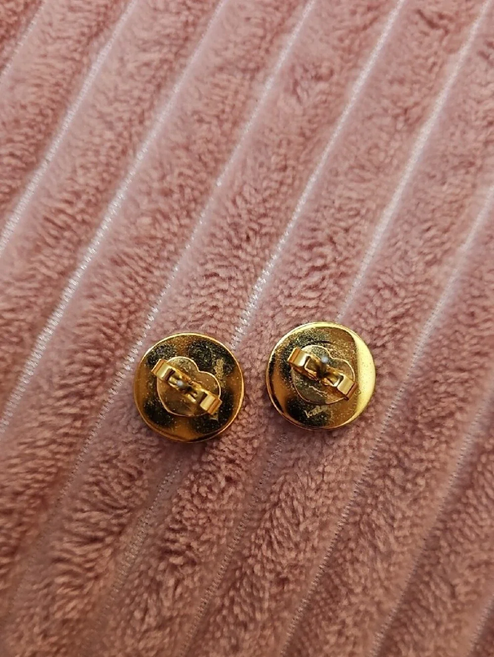 kate spade Black and Gold Floral Button Stud Earrings